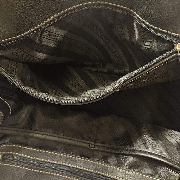 Tod's Vintage Girelli Cape Black Pebbled Leather Satchel Bag Made In Italy - Picture 8 of 13